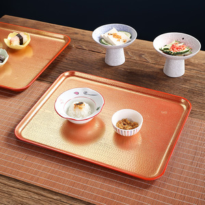 Japanese-style <b>tray</b>, <b>large</b> rectangular serving plate, thickened for hotel restaurants, teacups, plates, and other tableware. - Product Image 2