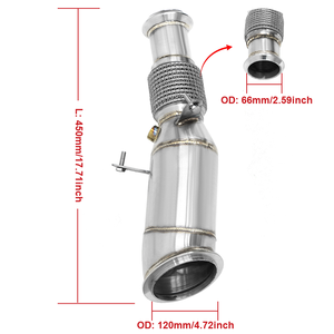 Downpipe per <span class=keywords><strong>BMW</strong></span> N26 220i/228i/320i/328i/420i/428i/<span class=keywords><strong>ix</strong></span> F20 F21 F22 F30 F32 F33 2.0T in Acciaio Inox 304 SYPES - Product Image 2