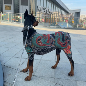 Tuta per <span class=keywords><strong>Cani</strong></span> a Quattro Zampe con Stampa Tatuaggio, Abbigliamento Hip Hop in Poliestere Traspirante Anti-Perdita di Pelo per <span class=keywords><strong>Cani</strong></span> di Taglia Media e Grande - Product Image 3