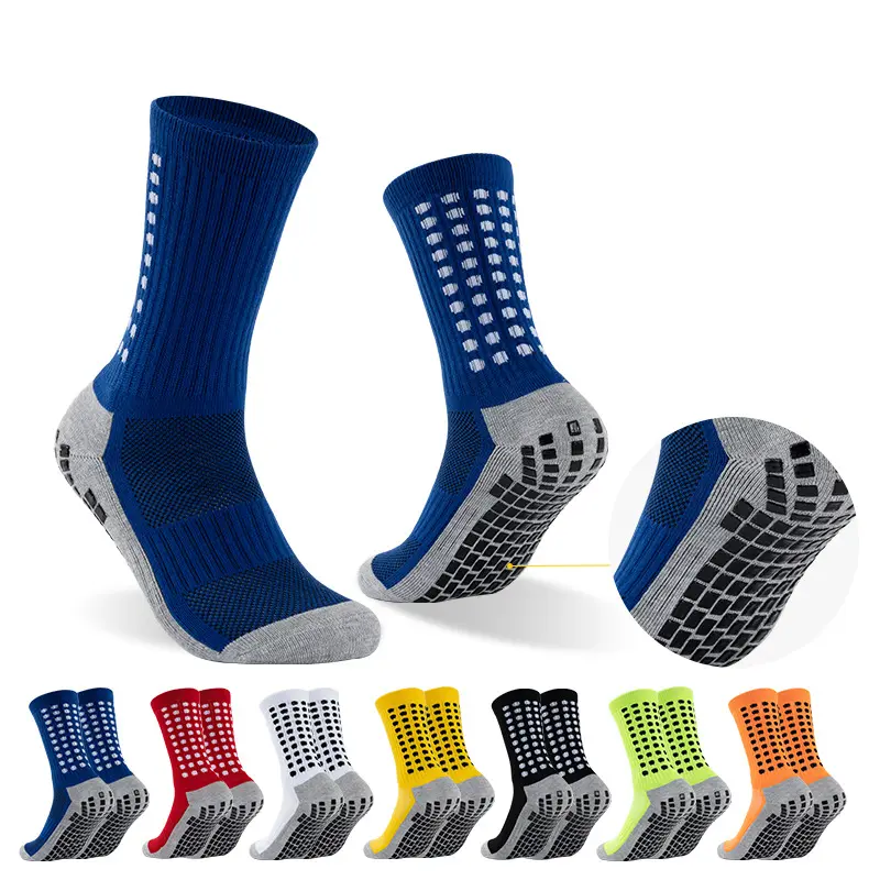 Custom Team Soccer Mens sport antiscivolo Running Socked Football Gripsocks con impugnatura