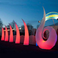 Pilier gonflable LED à changement de couleur, personnalisé, colonne suspendue et décorative, cône d'air