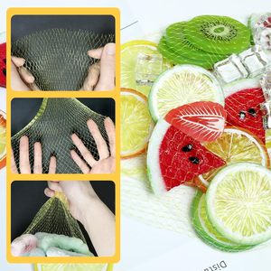 Huamaohengchun 100Pcs Durable Mesh Produce Bags Onion/Fruits/Vegetables/Seafood Net Bags Grocery Storage (22 Inch LDPE <b>Material</b>) - Product Image 5