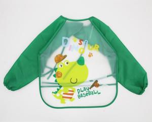 Bavoir en <span class=keywords><strong>plastique</strong></span> manches longues pour bébé et enfant, bavoir imperméable, avec design Smock, nouveauté - Product Image 2