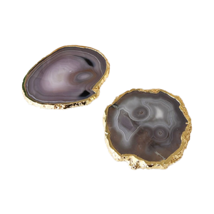 Handmade Natural Eco-Friendly <b>Agate</b> <b>Coaster</b> with Antique Imitation Design for Home Decor & Art Collectible - Product Image 1