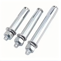 Écrou de fixation à expansion en acier au carbone et acier inoxydable A2, type écrou hexagonal, avec goujon amovible et goujon à coin, M8-M20