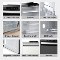 Refrigerador Vertical para RV de 64L/85L, 12V/24V, con Compresor, Congelador para Caravana, Camper, Autocaravana