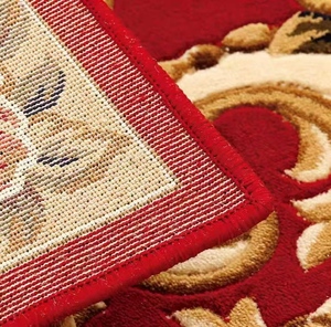 Tapis commercial moderne rectangulaire européen sculpté à la main, rouge, pour salon de beauté européen et américain, centre capillaire, hall d'attente - Product Image 3