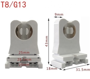 T8 G13 Trắng Nhựa <span class=keywords><strong>Neon</strong></span> Huỳnh Quang Ánh Sáng Ống LED Chiếu Sáng Ổ Cắm Đèn Chủ Lampholder - Product Image 3
