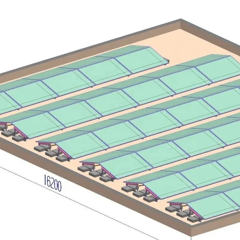 Düz çatı üst için toptan GÜNEŞ PANELI mount doğu batı sistemi