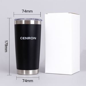 Cenron Stainless Steel Tumbler 20oz Vacuum Insulated Camping Travel <b>Mug</b> Eco-Friendly Pink with Gift <b>Box</b> Minimalist Design - Product Image 3