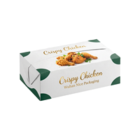 Boîte à lunch commerciale personnalisée certifiée pour la sécurité alimentaire, résistante à l'huile, pour poulet frit, boîte à collation jetable