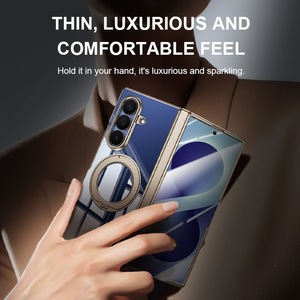 Étui de téléphone magnétique transparent pour <span class=keywords><strong>Samsung</strong></span> Galaxy Z Fold8 Z Fold8 Ultra, <span class=keywords><strong>coque</strong></span> rigide transparente électro-plaquée avec protection d'écran - Product Image 2