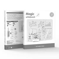 Pizarra Magnética de Microcápsulas de 15 Pulgadas, Pizarra de Dibujo Reutilizable y Borrable sin Polvo, con Certificados CE, ROHS, EN71 y CPC