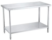 TARZAN – Table de travail en acier inoxydable, équipement de cuisine commerciale, Table de travail en acier inoxydable