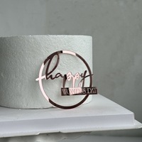 Joyeuse fête des mères, inserts de gâteau en acrylique écologiques et modernes, forme ronde, décoration de gâteau pour anniversaire et fête des mères