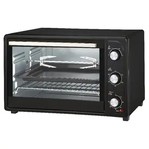 Toaster para horno eléctrico, diseño de disipación de calor de varios lados, pequeño color negro, piezas para pizza