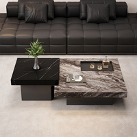 Ensemble de table basse en travertin Dragon Mart meubles Design de Dubaï Table basse d'art de sable de style marocain Beige