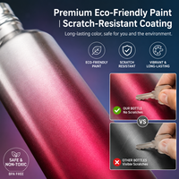 Bouteille d'eau en acier inoxydable à dégradé de couleur avec logo personnalisé 500 ml, conforme aux normes FDA/LFGB, goulot étroit, thermos isolé, bouteille de sport