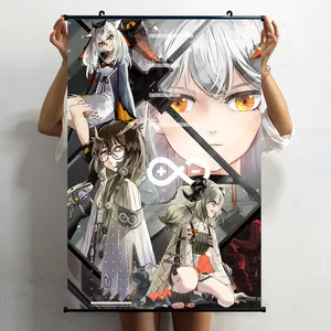 HOT Anime Game Arknights Ptilopsis Olivia Silence Wall Scroll Painting Poster Decor Living Room Decoration Collection Art Gifts