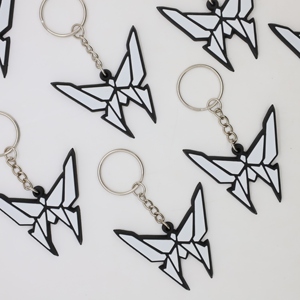 Wholesale Custom Wolf <b>Head</b> PVC Keychain, Soft Rubber Esports Logo Keyring for Gaming <b>Fans</b> & Club Merchandise - Product Image 4