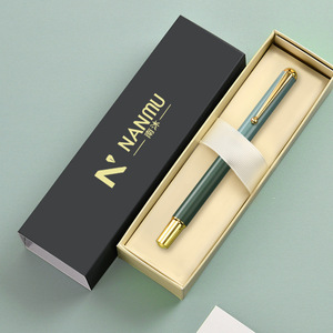 Nanmu Fountain <b>Pen</b> Set Metal With Engraving Business Gift Portable Writing Instrument - Product Image 3
