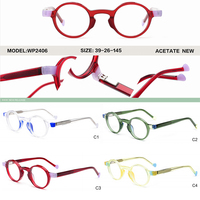 WWB-WP2406 Monturas de Gafas de Prescripción Combinadas de Acetato Laminado Pequeñas de Lujo para Hombre y Mujer, Novedad 2026