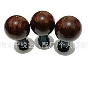 Car Gear <b>Shift</b> <b>Knob</b> Carbon Fibre Wood Grain Ball Head Universal Manual Transmission Interior Trim Ergonomic Design - Product Image 3