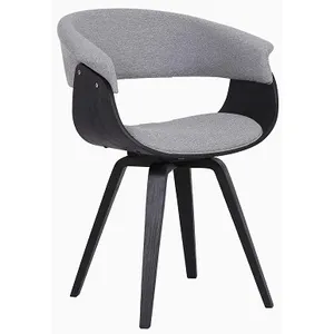 Anji Modern moda kumaş ahşap sandalye yemek sandalyesi yan sandalye ev mobilyaları