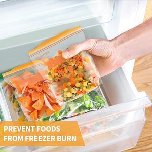 Plástico reutilizable doble sello transpert arroz casa tamaño pequeño compost patata cocina tatuaje grado alimenticio ziplock embolsado paquete - Product Image 4