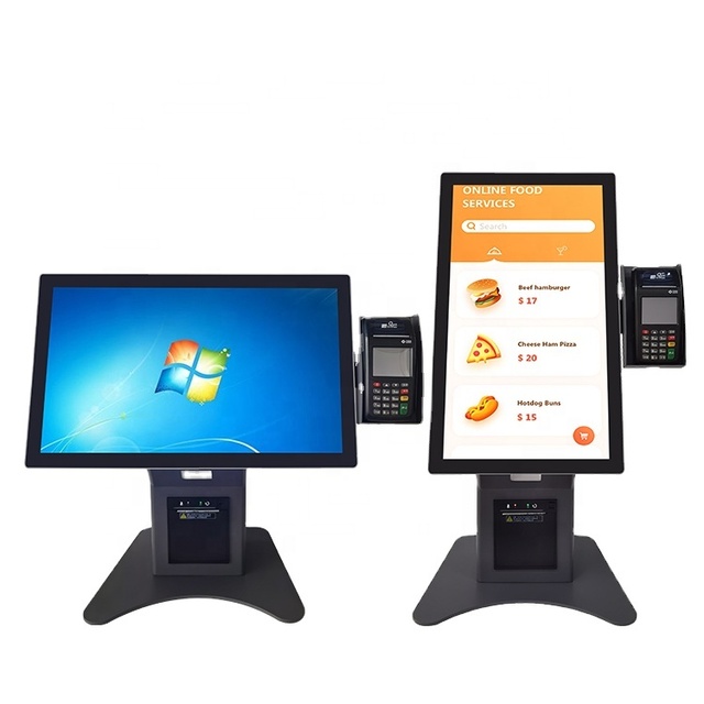 Desktop POS Tablet for Restaurant Ordering NFC Table PC with Windows & Android 4GB Memory WiFi Connectivity