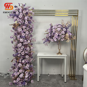 Nuevo Diseño Elegante de Camino de Mesa Floral para Decoración de Bodas, Fiestas y Eventos, Arreglo Floral de Rosas - Product Image 1