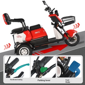 Tricycle électrique haut de gamme à suspension hydraulique, moteur sans balais, fourche avant en alliage d'aluminium, <span class=keywords><strong>3</strong></span> <span class=keywords><strong>roues</strong></span>, batterie au plomb-acide - Product Image 3