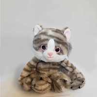 Oreiller pour chat en peluche doux et moelleux Personnages de dessins animés au design réaliste Jouets en peluche pour bébés