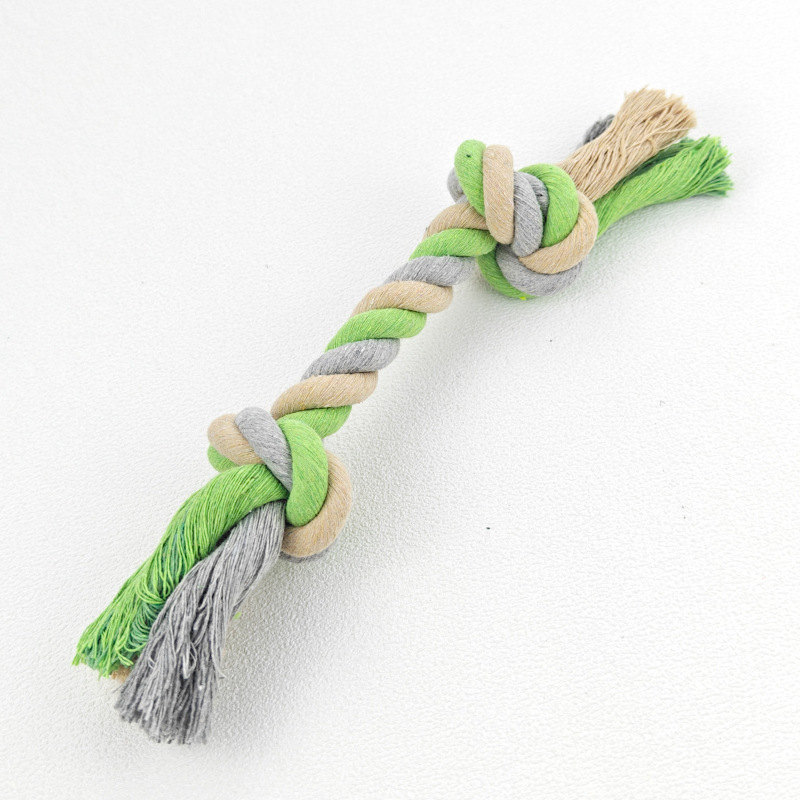 Cuerda de algodón trenzada con doble nudo - verde