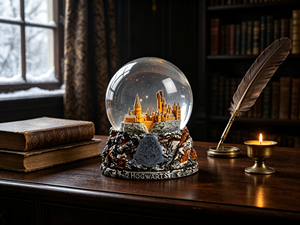 Custom 3D Building Snow Globe Send Photo Handmade Resin Castle Landmark <strong>Glass</strong> Water Globe 10cm for Brand VIP Christmas Gift - Product Image 2