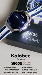 SK55 Nuovo Smartwatch 5 per Uomo e Donna, Alta Qualità, 3 Cinturini, Schermo AMOLED 1.53, Impermeabile IP68, Chiamate BT, Kalobee - Product Image 3