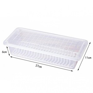 Scatola per alimenti in plastica con piastra di scarico rimovibile e coperchio contenitori per congelatore portatili impilabili da cucina - Product Image 6