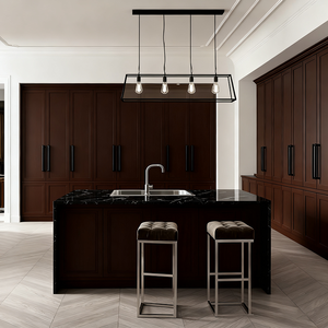 Îlot de cuisine mobile préfabriqué GODI Assemble Lowes, table d'îlot, cuisine mobile, fournisseur de cuisine en chêne blanc - Product Image 3