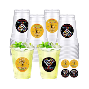 50 juegos a granel de vasos de plástico desechables de 12 oz con pegatinas decorativas del Mes DE <span class=keywords><strong>LA</strong></span> Herencia Hispana para fiestas españolas de América <span class=keywords><strong>Latina</strong></span> - Product Image 1