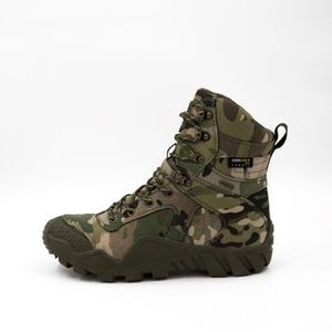 Bottes tactiques personnalisées DFA1206 AS33 en camouflage vert désert, marron et noir - Product Image 4