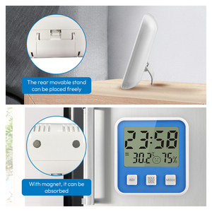 Termoigrometro di Alta Qualità per Interni, <span class=keywords><strong>Camera</strong></span> <span class=keywords><strong>da</strong></span> <span class=keywords><strong>Letto</strong></span>, Casa, con Monitoraggio della Temperatura e Indicazione del Tempo, Disponibile in Rosa/Verde/Blu/Giallo - Product Image 5