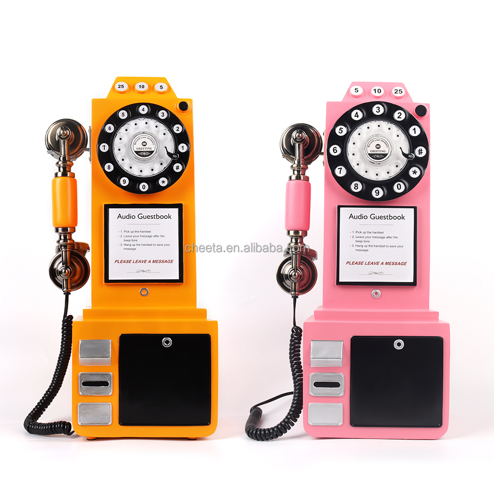 Оранжевая цветная телефонная аудиокнига, гостевая книга, телефонная будка, большая аудиокнига для свадебного использования