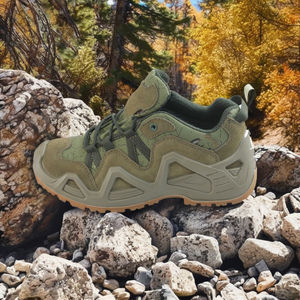 Erkek yeni yaz su geçirmez taktik çizmeler çöl iş güvenliği ayakkabıları deri üst tırmanma ve açık yürüyüş için - Product Image 6