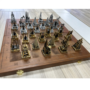 Compagnia petrolifera regalo estivo 3D in metallo per scacchi piattaforma di trivellazione petrolifera per bambini paesi mediorientali promozionali internazionali - Product Image 3