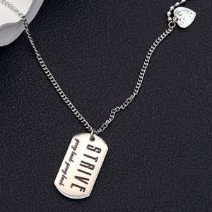 Nouveau design, vente en gros, collier pendentif personnalisé en acier inoxydable couleur argent, anti-ternissement, pour hommes - Product Image 1