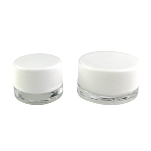 Mini contenedor redondo de vidrio transparente de 9ml con logotipo personalizado Tapa a prueba de niños - Product Image 2