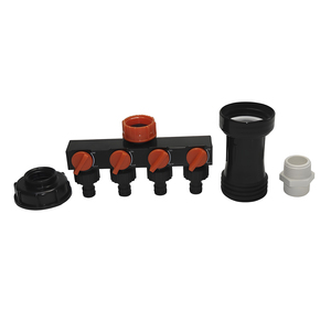 Collecteur d'irrigation à 4 sorties pour baril <span class=keywords><strong>de</strong></span> <span class=keywords><strong>pluie</strong></span>, 50 pièces, adaptateur IBC avec vannes d'arrêt indépendantes - Product Image 5