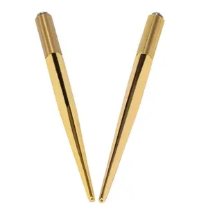 Penna manuale oro con due teste Microblading fornitore sopracciglio trucco permanente sopracciglio strumento di Microblading