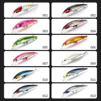Señuelo de Pesca Tipo Minnow Crankbait de Cabeza Roja, 95mm 28g 120mm 41g, Hundimiento Rápido, para Pesca de Arrastre en Aguas Profundas, Directo de Fábrica