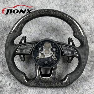 Volant en fibre de carbone forgé sur mesure haut de gamme pour <span class=keywords><strong>Audi</strong></span> C7 C8 B8.5 B9 S4 <span class=keywords><strong>S5</strong></span> S6 S7 S8 R8 TTS B8 A4 Vente en gros et au détail - Product Image 2